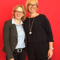 Die Weidener AsF-Vorsitzende und Stadträtin Sabine Zeidler konnte Natascha Kohnen persönlich gratulieren